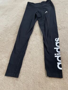 Adidas Black womens logo  Leggings